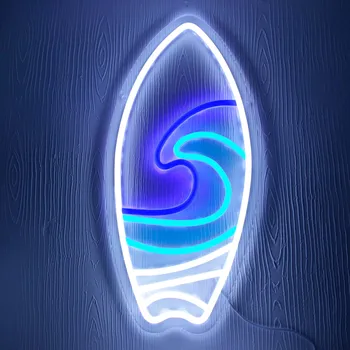 LED Saulės Burlenčių Atostogų Neon Požymiai Akrilo USB Sienos Menas Kabinti Naktį Šviesos Parduotuvė Kalėdos Klubas Kambario Dekoro