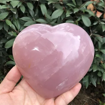 1.1 kg Gamtinių pink rose kvarco kristalo širdies pavyzdys crystal Healing