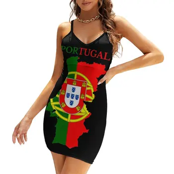 Portugalijos Vėliava Žemėlapį, portugalijos, Portugalijoje Moterų Diržas Suknelė Juokinga Derliaus Suspender Suknelė Juokinga Sexy Moters Suknelė Atostogų
