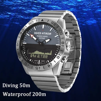 Smart Vandeniui Žiūrėti Nardymo Sporto 50m Full Steel Aukščiamačio Verslo Kompasas Sporto Mens Skaitmeninis Smartwatch Vandeniui 200m