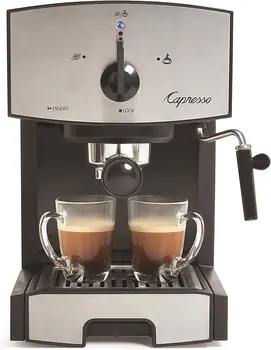117.05 Nerūdijančio Plieno Siurblio Espresso ir Cappuccino kavos Aparatas EC50, Juoda/Nerūdijančio
