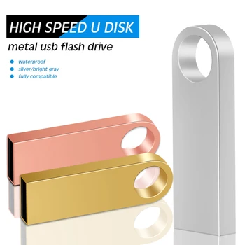 USB 2.0 METALO USB 2.0 flash drive pen drive 8GB 16GB 32GB Vandeniui Pendrive 64GB 32GB 128MB Memory Stick Realias galimybes u-disko
