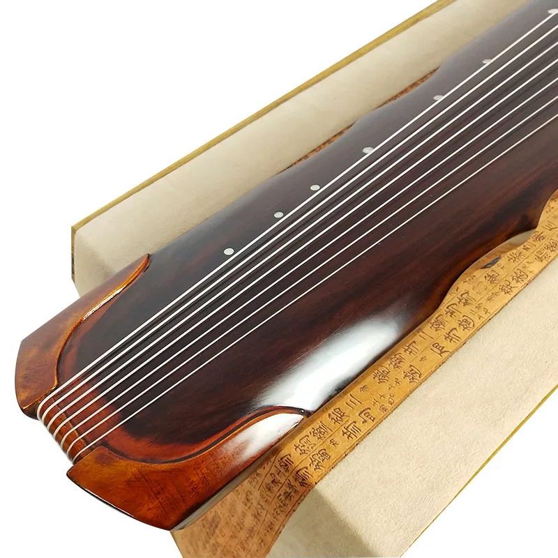 JLM Kinijos Fuxi Guqin 7 stygos Senovės Zither Rudos Spalvos Pradedantiesiems Praktikos Guqin 100% Rankų darbo muzikos instrumentai