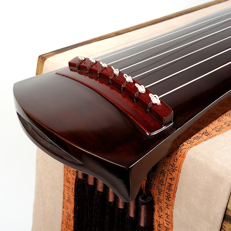 JLM Kinijos Fuxi Guqin 7 stygos Senovės Zither Rudos Spalvos Pradedantiesiems Praktikos Guqin 100% Rankų darbo muzikos instrumentai