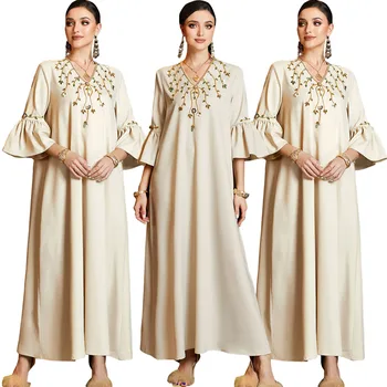 Ramadanas Dubajus Abaja Turkijos Islamo Musulmonų Suknelė Kaftan Abayas Moterims, Vakaro Suknelės Skraiste Vasaros Femme Musulmane Caftan Vestido