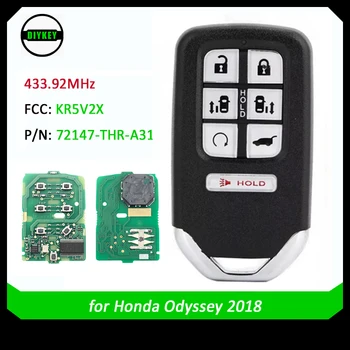 DIYKEY Honda Odyssey 2018 FCC ID: KR5V2X 433MHz Smart Pakeitimo Nuotolinio Rakto Pakabuku 7 Mygtuką P/N: 72147-THR-A31