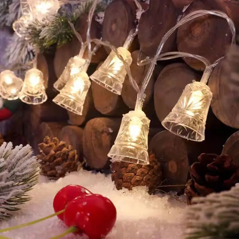 Led Žiburiai Kalėdų Mini Varpai Girliandą 1,5 m 3m 6m Pasakų String Žibintai su baterijomis Kalėdų Vakarėlį Medžio Dekoracija Namuose