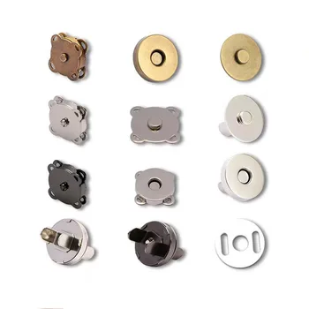 8Sets Metalo Magnetinių Snap Tvirtinimo detalių Sąsagos Mygtukai Rankinės, Piniginės Amatų Krepšiai, Dalys, Priedai, kaip 14mm 18mm Pasirinkti Spalvas
