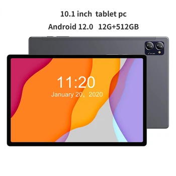 Nauji 10.1 Colių 12G+512 GB Tablet Pc 4G LTE Tablečių PC Dešimt Pagrindinių 10.1 Tablečių Android 12.0 Dovanos Tabletę 