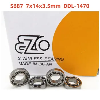 Originalus EZO nerūdijančio plieno guolių S687 7x14x3.5 mm DDL-1470 atidaryti miniatiūriniai rutuliniai guoliai 7*14*3.5 mm