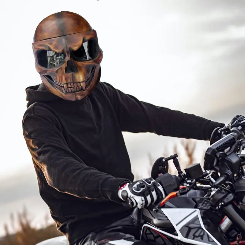 Ghost Rider Kaukolė Šalmai Skeletas Kaukolės Šalmai Visą Veidą Kaukolė Veido Padengti Apsauginių Akinių Motociklą Helovinas Žaidimas Filmo Rekvizitai