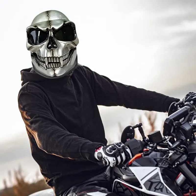 Ghost Rider Kaukolė Šalmai Skeletas Kaukolės Šalmai Visą Veidą Kaukolė Veido Padengti Apsauginių Akinių Motociklą Helovinas Žaidimas Filmo Rekvizitai