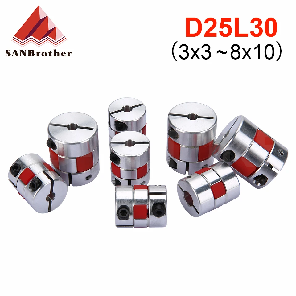 D25L30 voras lankstus variklis sankaba, aliuminio lankstus žandikaulio prikabinti 5x8mm 3mm, 4mm 5mm, 6mm 6.35 mm 7mm 10mm 3D Spausdintuvo Dalys
