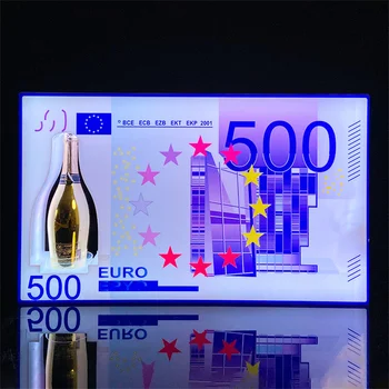 Įkrovimo Akrilo VIP LED Gorifier Ekranas 500 Eurų Sąskaitą prisijungimo lange šviesos Vip LED Butelis Vedėjas šalies Naktinio Klubo baras