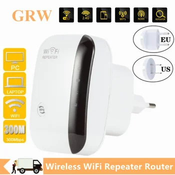 Grwibeou 300Mbps Bevielio WiFi Kartotuvas WiFi Router WPS Kelvedį, 2.4 G WIFI Signalo Stiprintuvus Tinklo Stiprintuvo Kartotuvas Extender