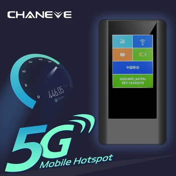 CHANEVE 5G Mobiliojo Hotspot Sparčių Nešiojamųjų 4G LTE, Wifi, 6 SIM Kortelės Lizdas Bevielis Maršrutizatorius Sujungia Iki 16 Prietaisų Gyvybės 12 Valandų