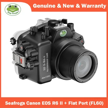Seafrogs 40M/130FT Povandeninio Fotoaparato Korpusas atsparus Vandeniui Atveju Canon EOS R6 II Butas Uosto (FL60)