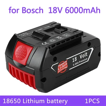 Specialus pasiūlymas 18V Baterija 6.0 Ah Už Bosch Elektrinis Gręžtuvas 18 V Li-ion Batteryies BAT609 BAT609G BAT618 BAT618G