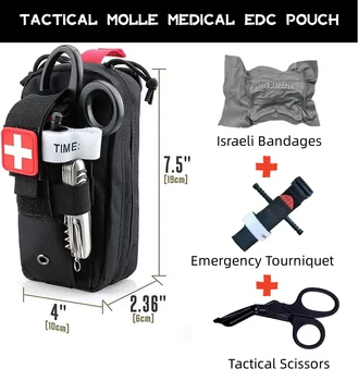 Taktinis Molle Medicinos EDC Dėklas EMT Pagalbos Tvarstis Turniketas Žirklės Pirmosios Pagalbos Rinkinys, Išgyvenimo Maišas Karinės Pack
