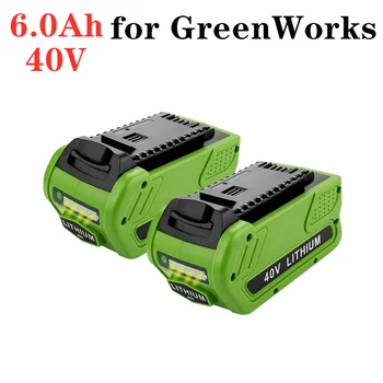 40V 6.0 Ah Pakeisti Ličio Baterija 6000mAh GreenWorks 29472 29462 Baterija G-MAX Įrankio 29252 2020 M. 