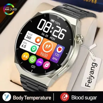 2023 Naujas EKG+PPG Smart Watch Vyrų Sveikatos Kraujo Gliukozės Širdies ritmas, Kraujo Spaudimas ir Fitneso Sporto Laikrodžiai Vandeniui Smartwatch Vyrai