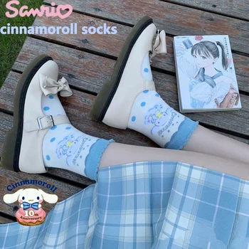 Kawaii Sanrio Mano Melodija Cinnamoroll Kojinės Anime Mielas Studentų Vasaros Plonas, Patogus, Kvėpuojantis Animacinių filmų Kojinės Žaislai Mergaitėms