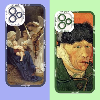 Van Gogh Silikono Len Apsaugos Atveju Xiaomi POCO X3 X4 F3 F4 GT NFC M4 Mi 11T Pro 12 11 Lite Ultra 10 9 8 10T Aišku, Padengti