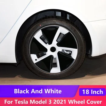 18 Colių Stebulės Dangtelis Su Logotipu Tesla Model 3 2016-2023 Stebulės Dangtelis Pakeitimo Varantys Bžūp Automobilių Hubcap Visą Ratlankio Dangtelis Priedai