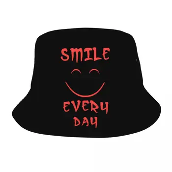 Komiksų Šypsena Veidą, Kiekvieną Dieną Kibiro Kepurę Moterys Vyrai Unisex Madinga Vasaros Fisherman ' s Hat