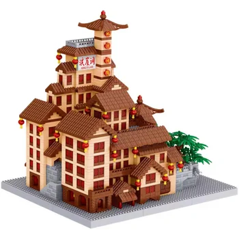 Kūrybos Asamblėjos Žaislas Vaikams, Kinų Architektūros Čongčingas Hongya Urvas 3D Modelį 